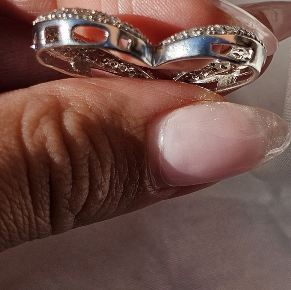 Diamond Heart Outline Pendant 925 - Picture 5 of 7